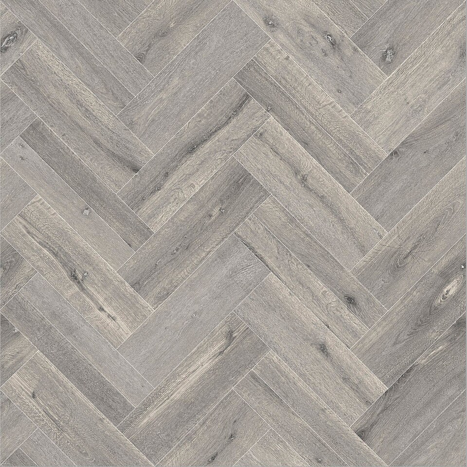 image 1 of Grey Wood Effect Anti-Slip Vinyl Flooring For Kitchen, Bathroom, 2.3mm Thick Foam Backed
