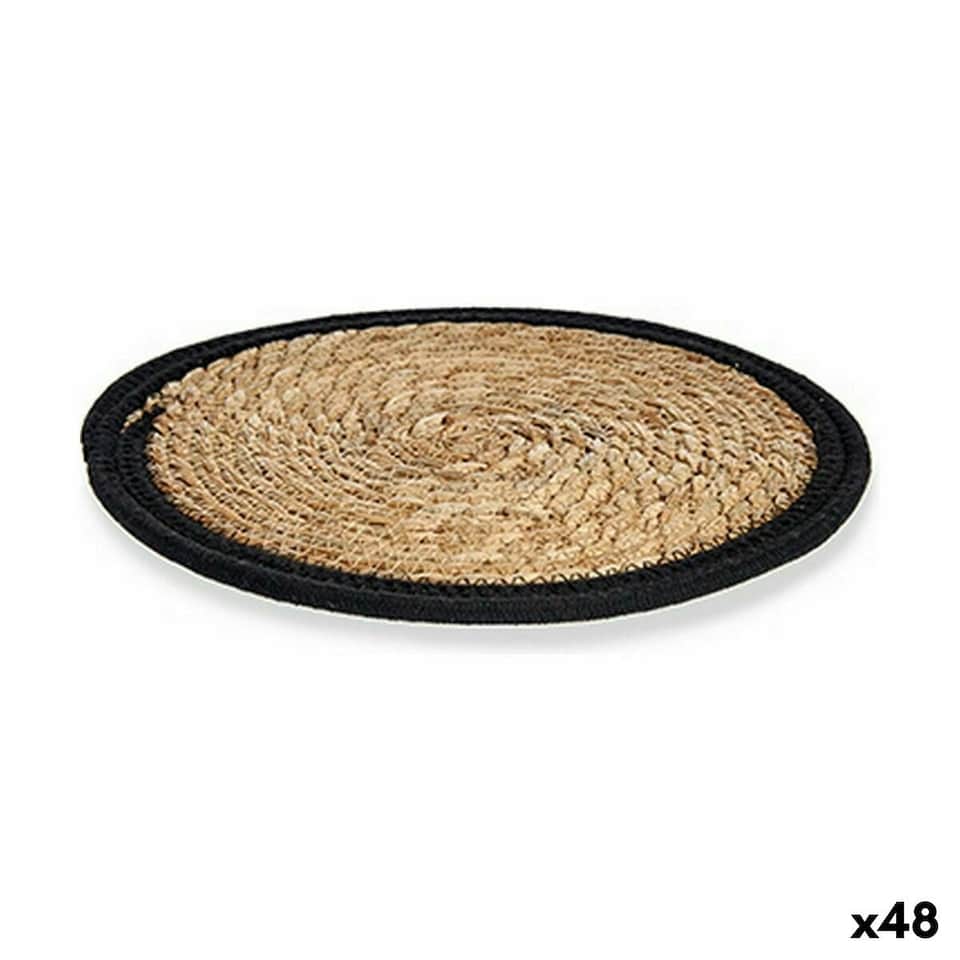 image 1 of Table Mat Natural Black 30 x 1 x 30 cm (48 Units) N/A