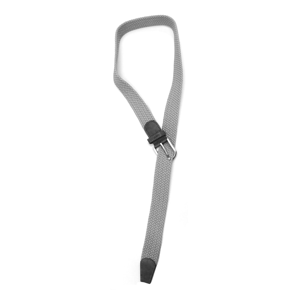 image 1 of Coco Equestrian Grey Unisex Adult Woven Elastic Braided Stretch Riding Belt | Grey