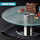 image 5 of GEEZY Rotating Cake Stand Serving Display Platter Silver Finish 30cm