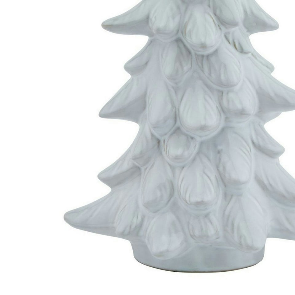 image 1 of Medium Snowy Fir Tree - Resin - L12 x W17 x H29 cm - White