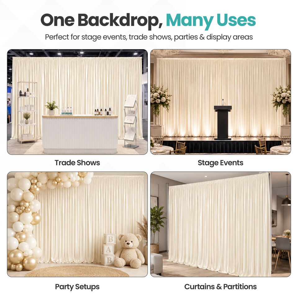 image 1 of 3x6M Velvet Photography Background, 190GSM Polyester Washable Backdrop
