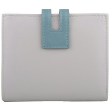 Genuine Leather Contrast Flap Purse Wallet Grey | Light Grey