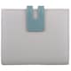 image 1 of Genuine Leather Contrast Flap Purse Wallet Grey | Light Grey
