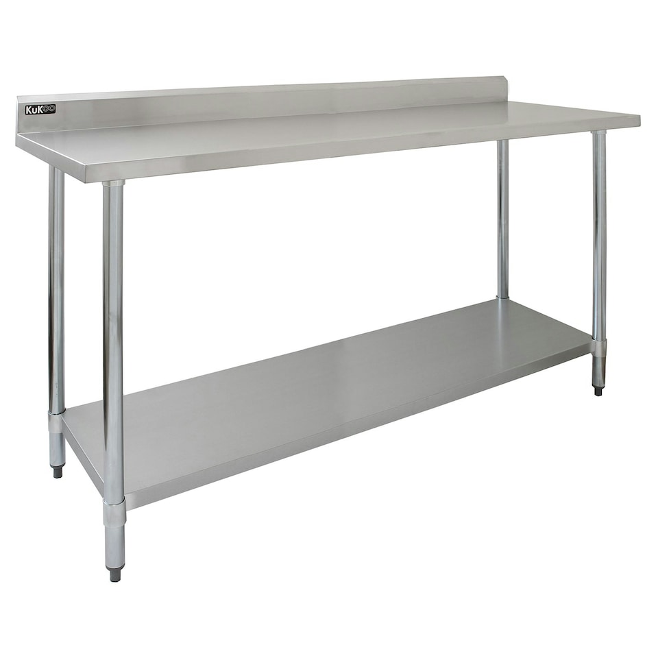 image 1 of Commercial Stainless Steel Catering Table - 6ft Wide Silver