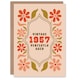 image 1 of Vintage Year Floral Flowers Her Born 1957 Aged 68 Years Old 68th Birthday Card