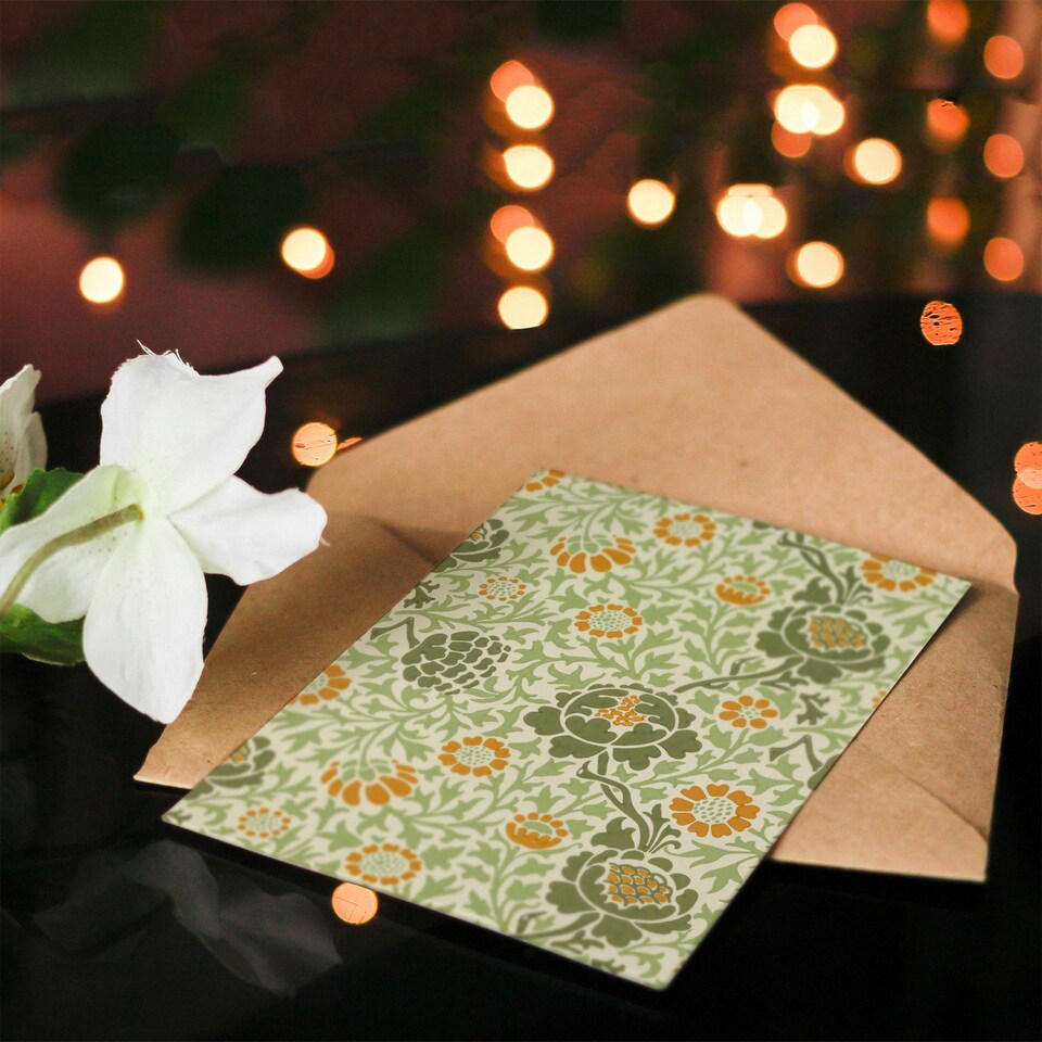 image 1 of William Morris Art Card Grafton 1883 Floral Motif