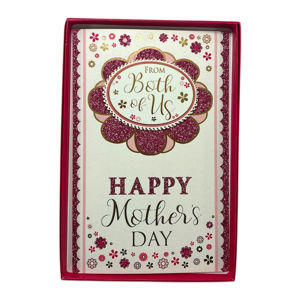 image 1 of From Both Of Us Flower Head Design Mother's Day Boxed Card