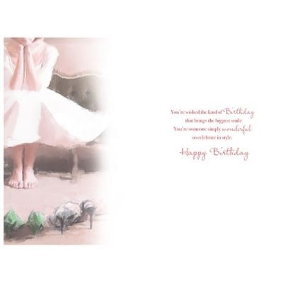 image 1 of Lady With Shoes Birthday Card