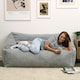 image 2 of icon Cord Adults Bean Bag Sofa, Ready Filled Large Beanbag Grey Grey | Grey