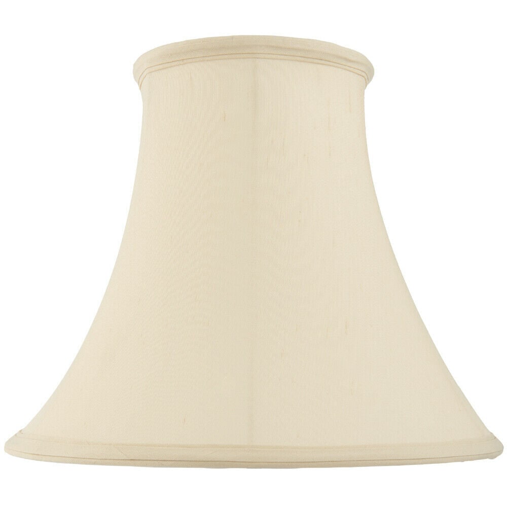 Loops 16" Round Bell Handmade Lamp Shade Cream Fabric Classic Table Light Bulb Cover