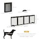 image 4 of PawHut Pet Gate 4 Panel Wooden Dog Barrier Folding Fence w/ Support Feet
