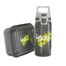 Sigg Viva Football Lunch Box & Bottle - Grey/Green - One Size