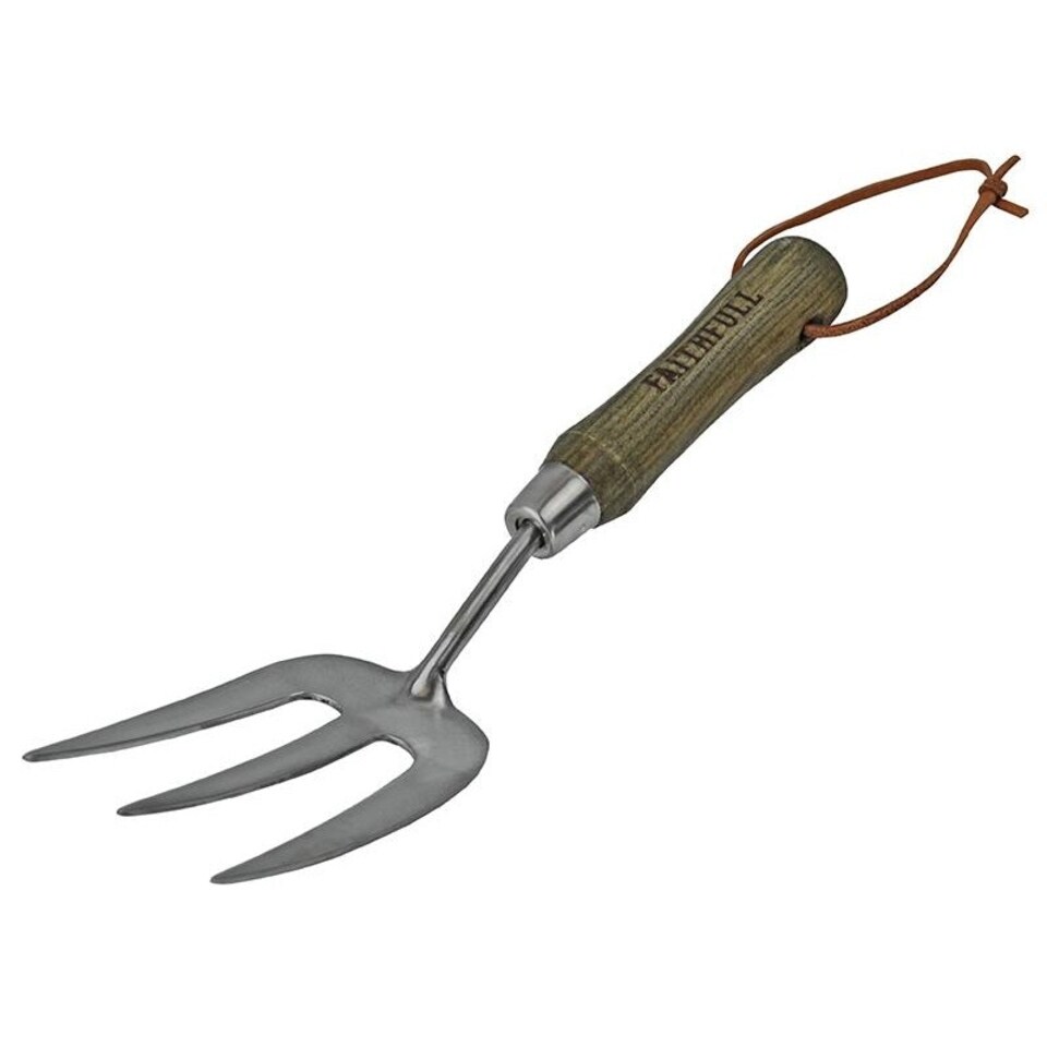 Faithfull Prestige Stainless Steel Hand Fork Ash Handle - Multi Colour - One Size