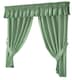 image 2 of Gingham Kitchen Curtains - Green - 117cm x137cm