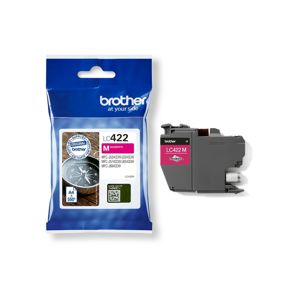 Brother LC422M Magenta 550 Pages Yield Ink Cartridge LC422M