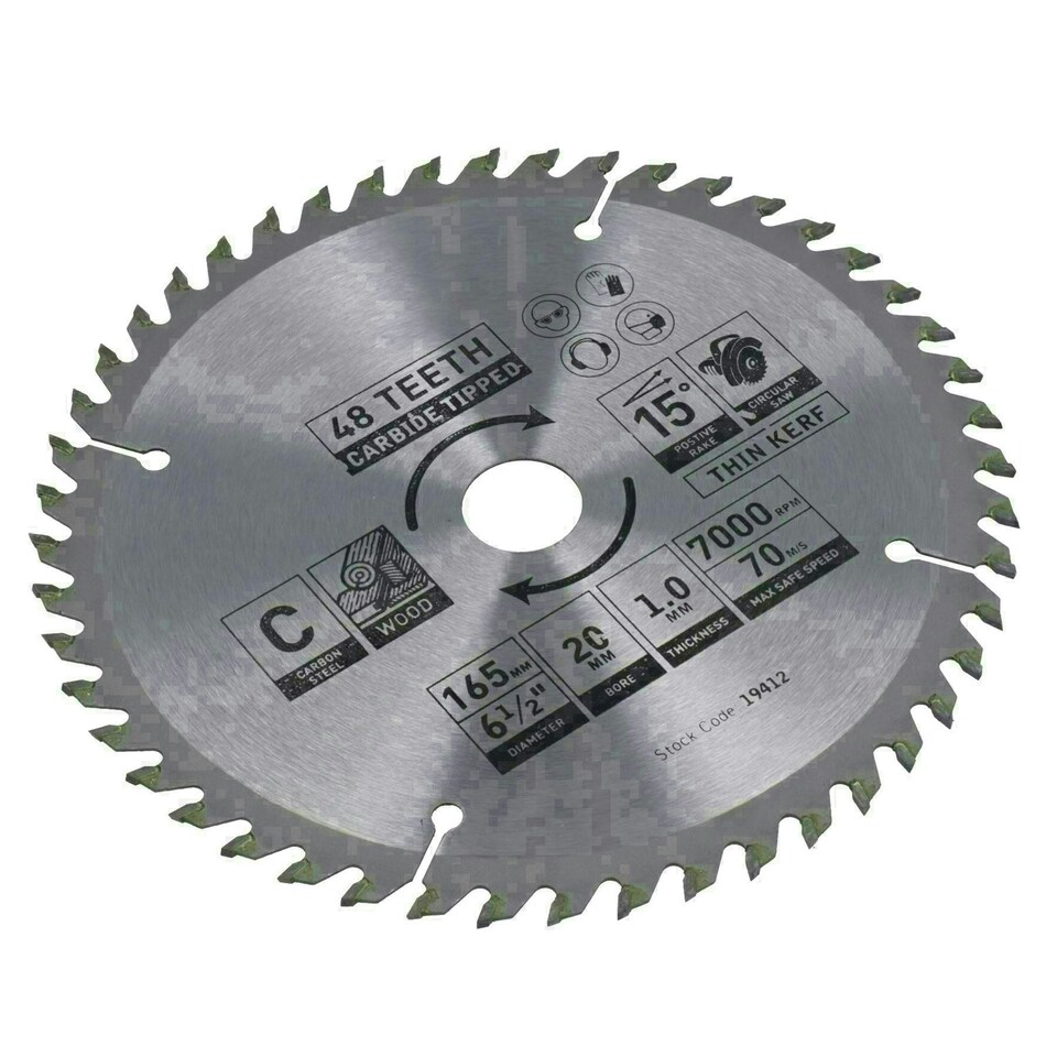 image 1 of Circular Saw Blade 165mm x 16 / 20mm 48 Teeth TCT Cutting Disc Wood 5pc