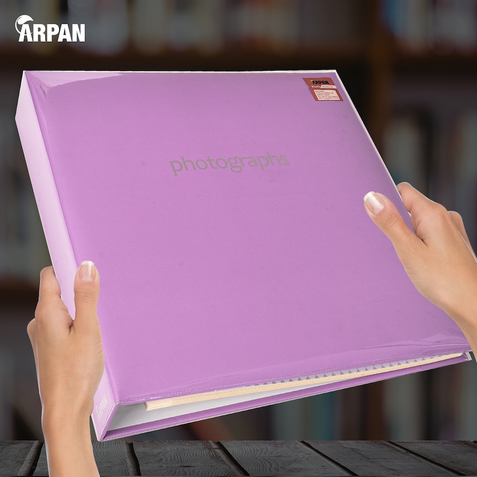 image 1 of ARPAN Extra-Large 3-Ring Binder Self Adhesive Photo Album – 20 Sheets / 40 Sides – Sticky Page Scrapbook Memory Album for Photos, Keepsakes & Special Occasions