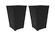 image 1 of Taper Square Planter 37cm Set of 2 - Grey