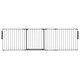 image 1 of Safetots Premium Multi Panel Room Divider, up to 259cm Wide, Grey, 70cm Tall, Multi Panel Flexible Room Barrier, Room Divider with Door for Baby Grey