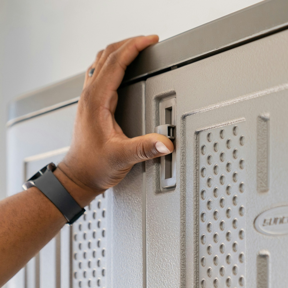 image 1 of Suncast Haven Mega Tall Storage Cabinet | Grey