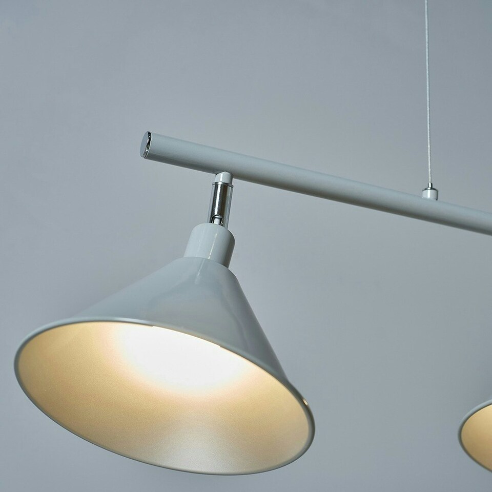 image 1 of ValueLights Brisner Matte Grey Pendant Light and E14 Golfball LED 4W Warm White 3000K Bulb