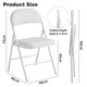 image 5 of Set of 6 Folding Dining Chairs with Metal Frame and Padded Seats