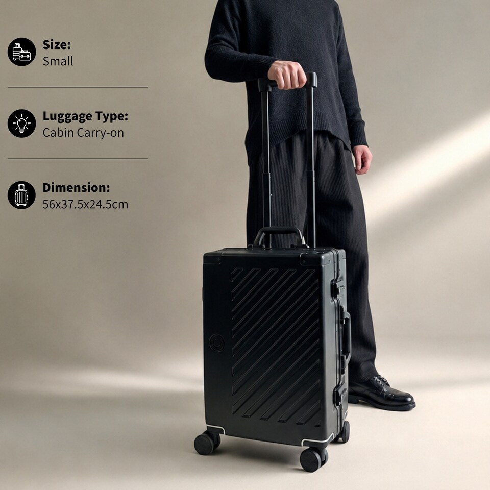 image 1 of Zipperless Suitcase Set, PC Hard Shell, Small & Medium, TSA Lock