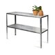 image 2 of Lacewing Twinpack Traditional 2 Tier Greenhouse Staging Shelving Bench in Silver 119cm