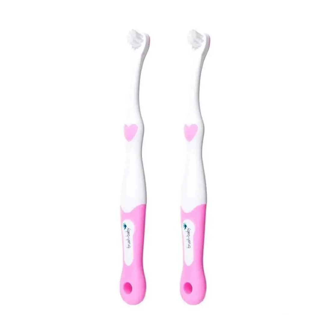 Brush Baby FirstBrush™ Baby Toothbrush Double Pack - Pink