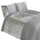 image 4 of Velvet Polycotton Duvet Cover Set with Pillowcase Brown | Natural | King