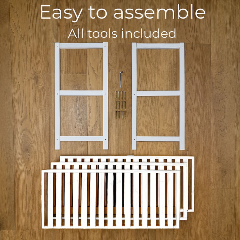 image 1 of Neo White 3-Tier Bamboo Shoe Rack Stand Natural Wooden Shoe Storage Shelf for Hallway Bedroom Bathroom | White | White