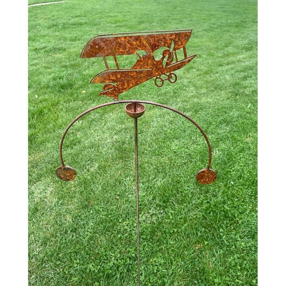 image 1 of Boxing Hares on Grass Garden Silhouettes - Steel - W50 x H50 cm - Bare Metal/Ready to Rust