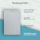 image 7 of HYE 96 Litre Freestanding Chest Freezer, 60cm, White - RF01CF96W24