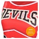 image 3 of Devil Cheerleader Costume - Facepaint, Bloody Tights, and Pom Poms | Red | XL