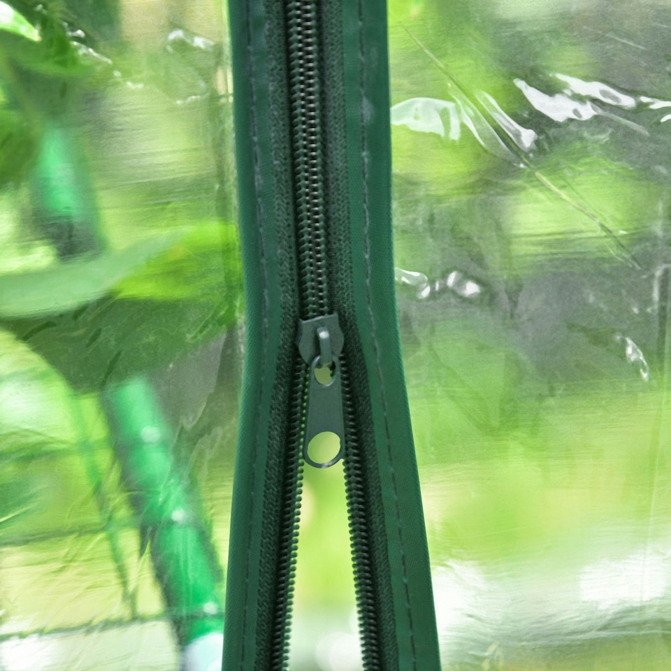 image 1 of Outsunny Walk In Greenhouse Garden Clear PVC Frame Shelves Reinforced Plant Grow