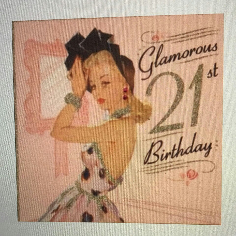 image 1 of Glamorous 21st Birthday, Birthday Card