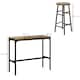 image 3 of HOMCOM 5 Piece Bar Table Set with 4 Stools, Industrial Bar Table and Stool Set, Dining Table and Chair Set for Small Space, Rustic Brown