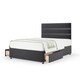 image 1 of Super Ortho Orthopaedic Graphite Plush Velvet 2 Drawer Divan Set And Milan Headboard Double