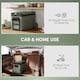 image 4 of Outsunny 33L Car Fridge Freezer Dual Zone, Portable Camping Fridge 12V/24V DC & 100-240V AC, Electric Cool Box -20℃-20℃ with Wheels and LED Light, for Travel, RV, Road Trip, Picnic [Energy Class E]