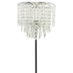image 3 of Chrome and Acrylic Crystal Jewelled Floor Lamp | Chrome | Clear | Small | 1
