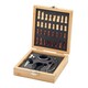 image 3 of MidOcean Chesset Bamboo Chess Board & Wine Set - Wood - One Size Brown
