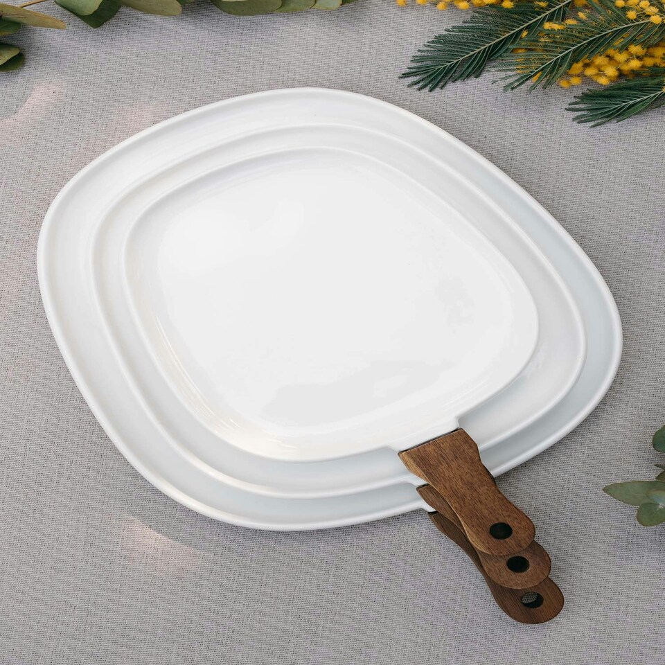 image 1 of Woody Collection Porcelain Serving Board - 38 x 25 cm