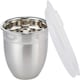 image 2 of Mixing Bowl Set of 3, Stainless Steel Nesting Bowls Air Tight White lids (14,16 & 18 cm Diameter)