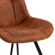 image 8 of Waylor Dining Chair in Brown Fabric Set of 2