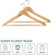 image 2 of Straame Brown Wooden Pack of 20 Hangers Hangers
