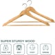 image 2 of Straame Brown Wooden Pack of 20 Hangers Hangers