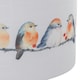 image 3 of Set of 2 Aura - Chrome Table Lamps with Bird Print Linen Shades Chrome | Multi