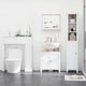 image 3 of kleankin Bathroom Mirror Cabinet Wall Mounted Storage Cupboard W/ Double Door