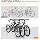 image 7 of HOMCOM Bike Parking Rack Bicycle Locking Storage Stand for 3 Cycling